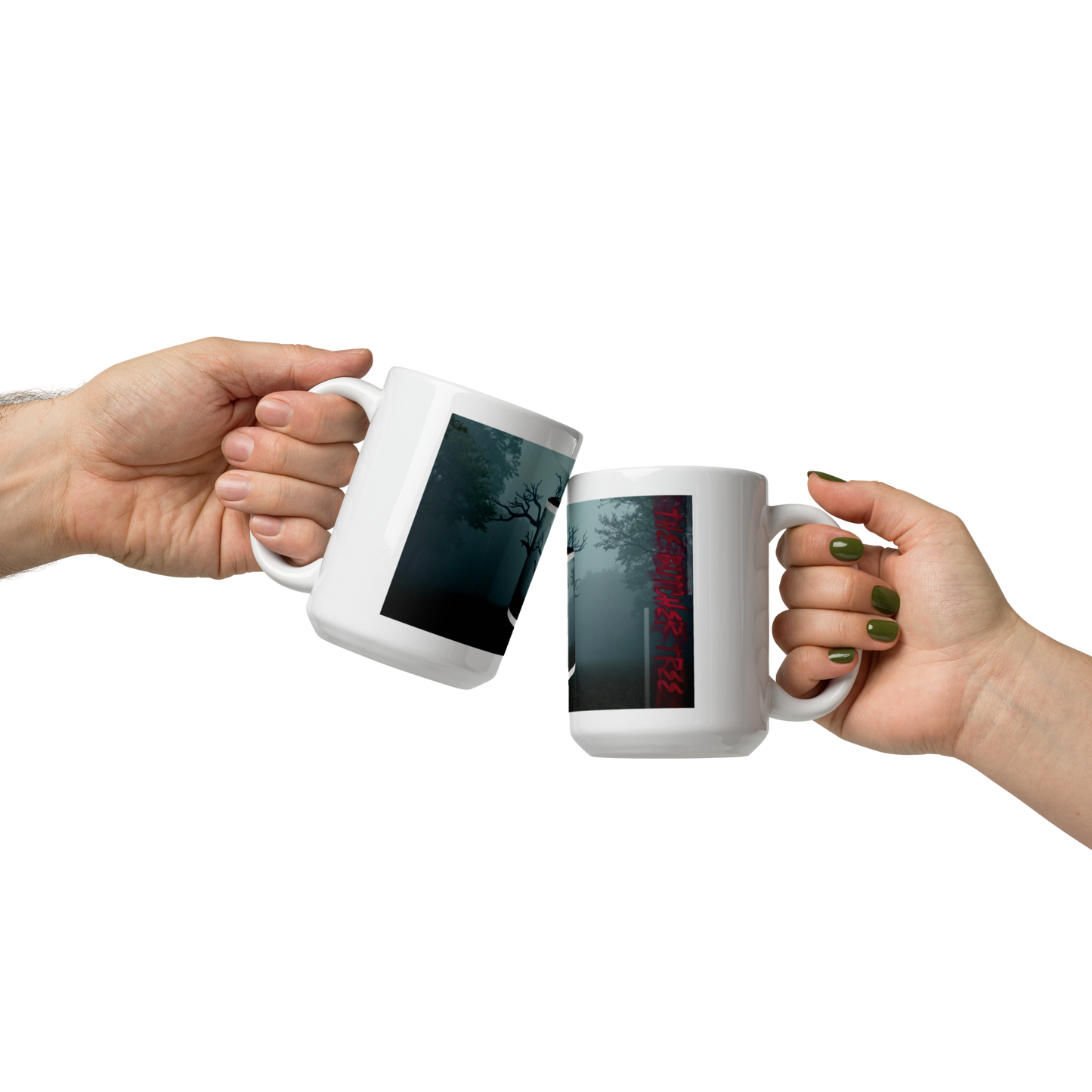 White glossy mug