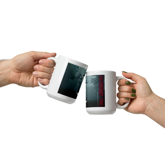 White glossy mug